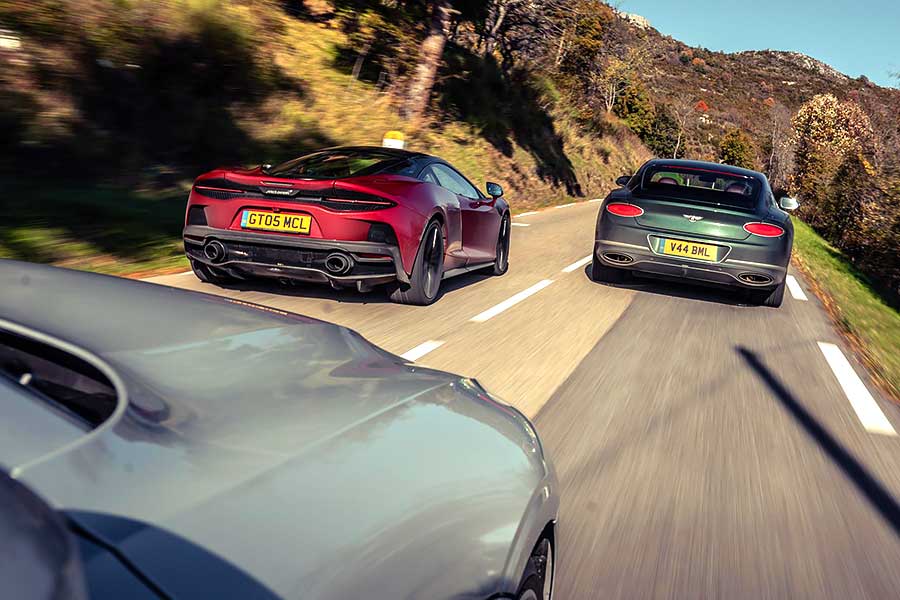 Bentley Continental、McLaren GT與Polestar 1,從尼斯鬥到上山。