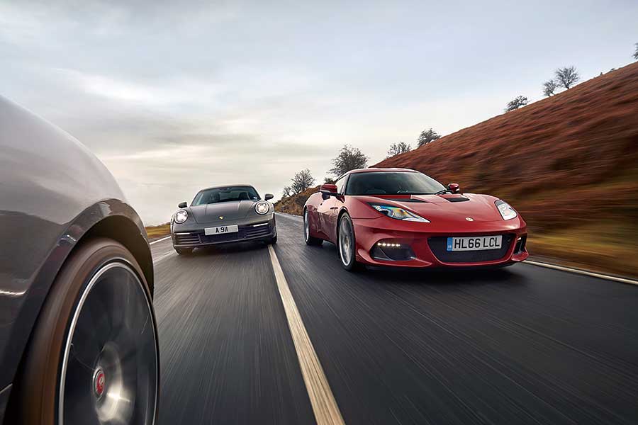 新版捷豹F-Type和蓮花Evora下山挑戰保時捷入門911,英國陣營力能勝任乎?