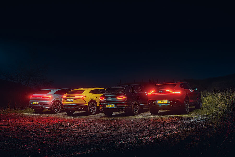 Aston Martin、賓利、藍寶堅尼和保時捷一較高下,卻非傳統超跑大決鬥,而是超級SUV越野前哨戰。