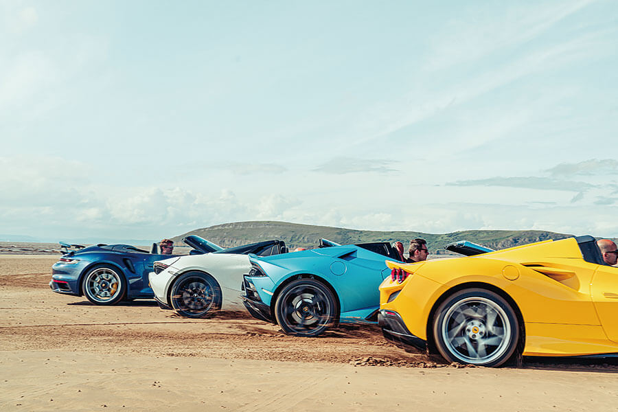 砍掉超跑的車頂會功夫盡失嗎?如今正是曬到全身曬斑查明真相的好時機,沙灘我來也!